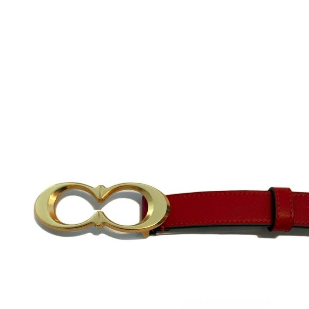 Coach Red Belt with Gold Buckle - Picture 5 of 10